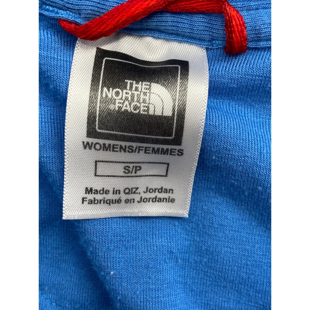 The North Face Pull Over Women's Sz Small 1/4 Snap Button Blue Lined Hoodie - Picture 6 of 6